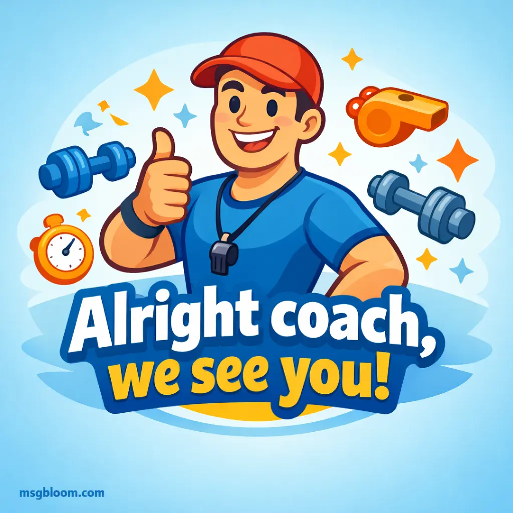 Flat vector illustration of a cheerful fitness coach character with gym icons, emphasizing recognition and encouragement with a fun and energetic quote.
