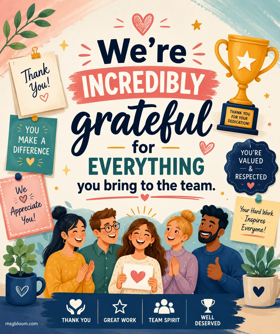 We are incredibly grateful for everything you bring to the team