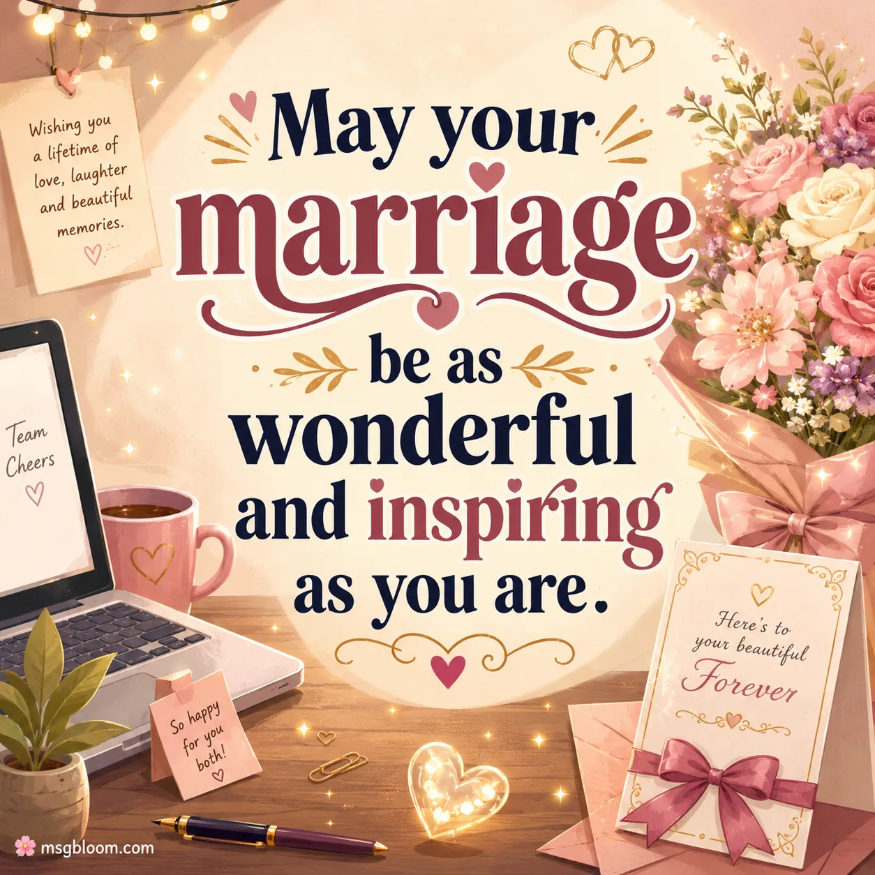May your marriage be as wonderful and inspiring as you are