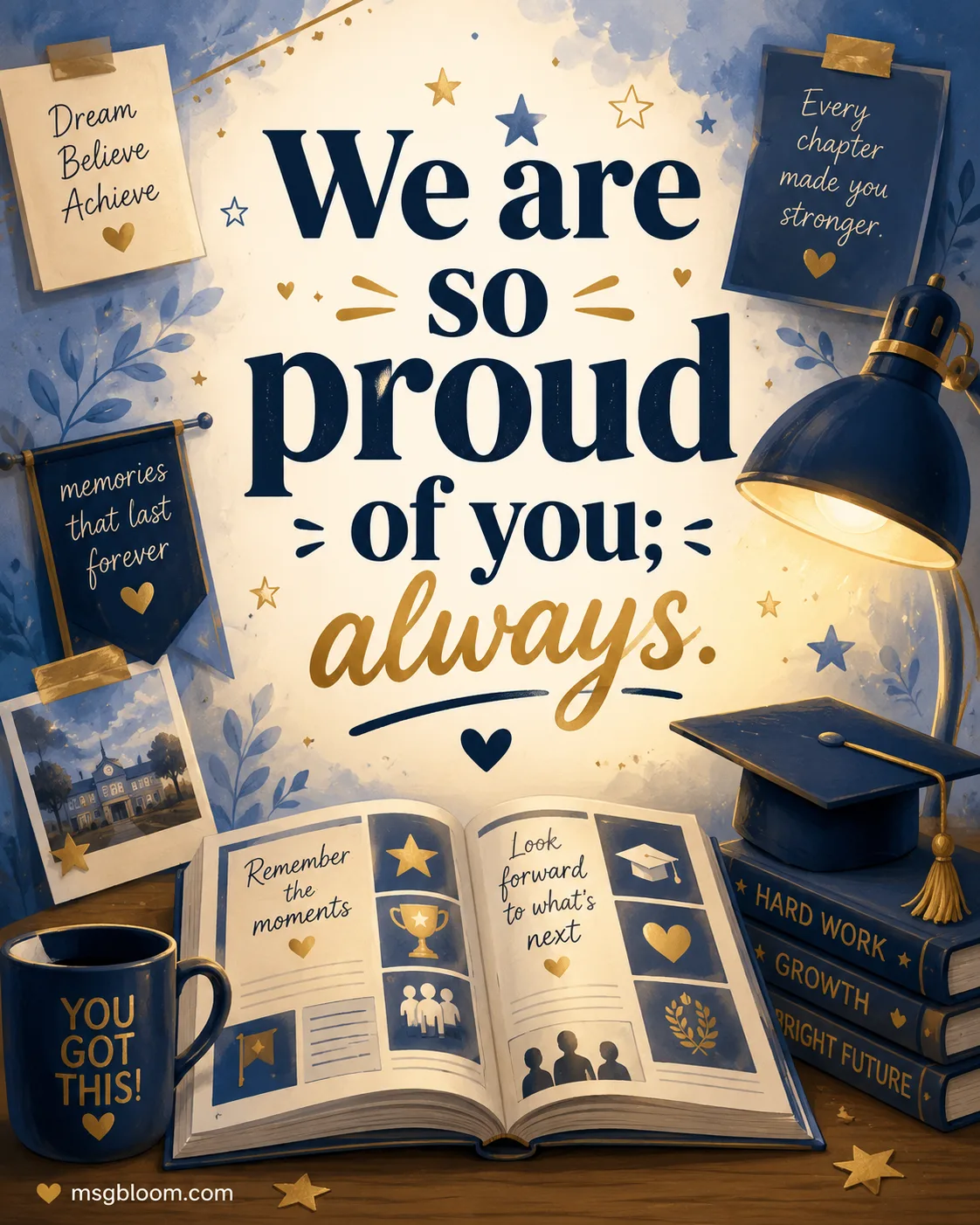 We are so proud of you always yearbook message