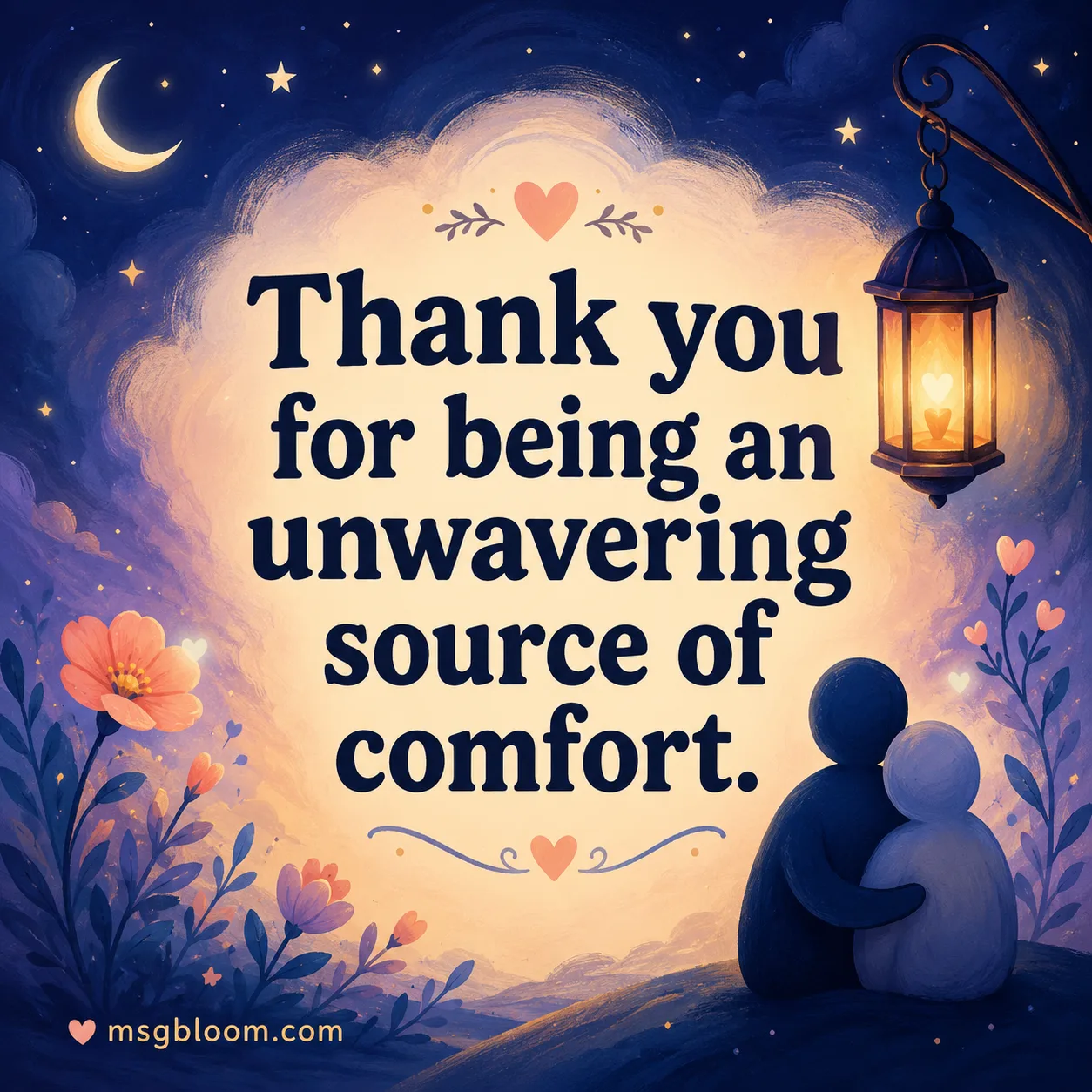 Thank you for being an unwavering source of comfort