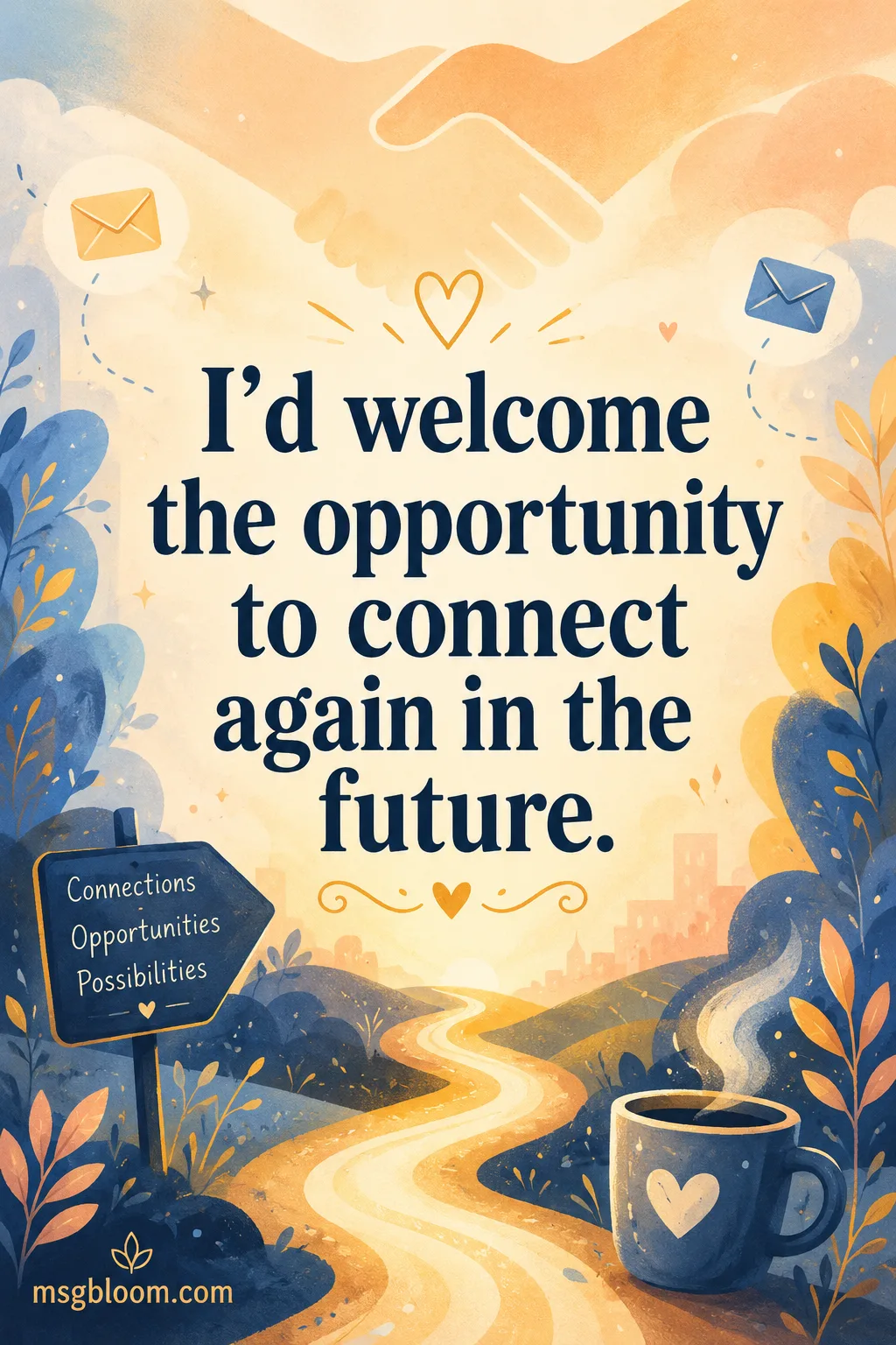 Welcome the opportunity to connect again in the future