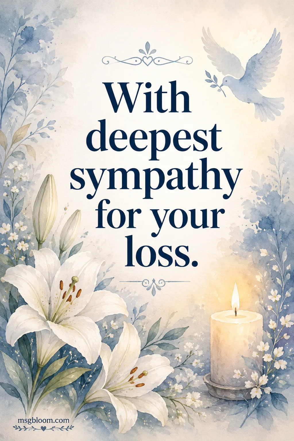 With deepest sympathy for your loss