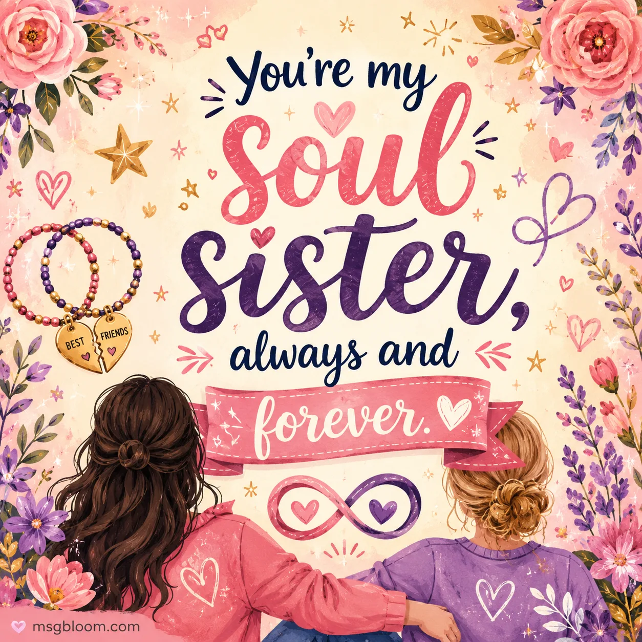 You're my soul sister, always and forever
