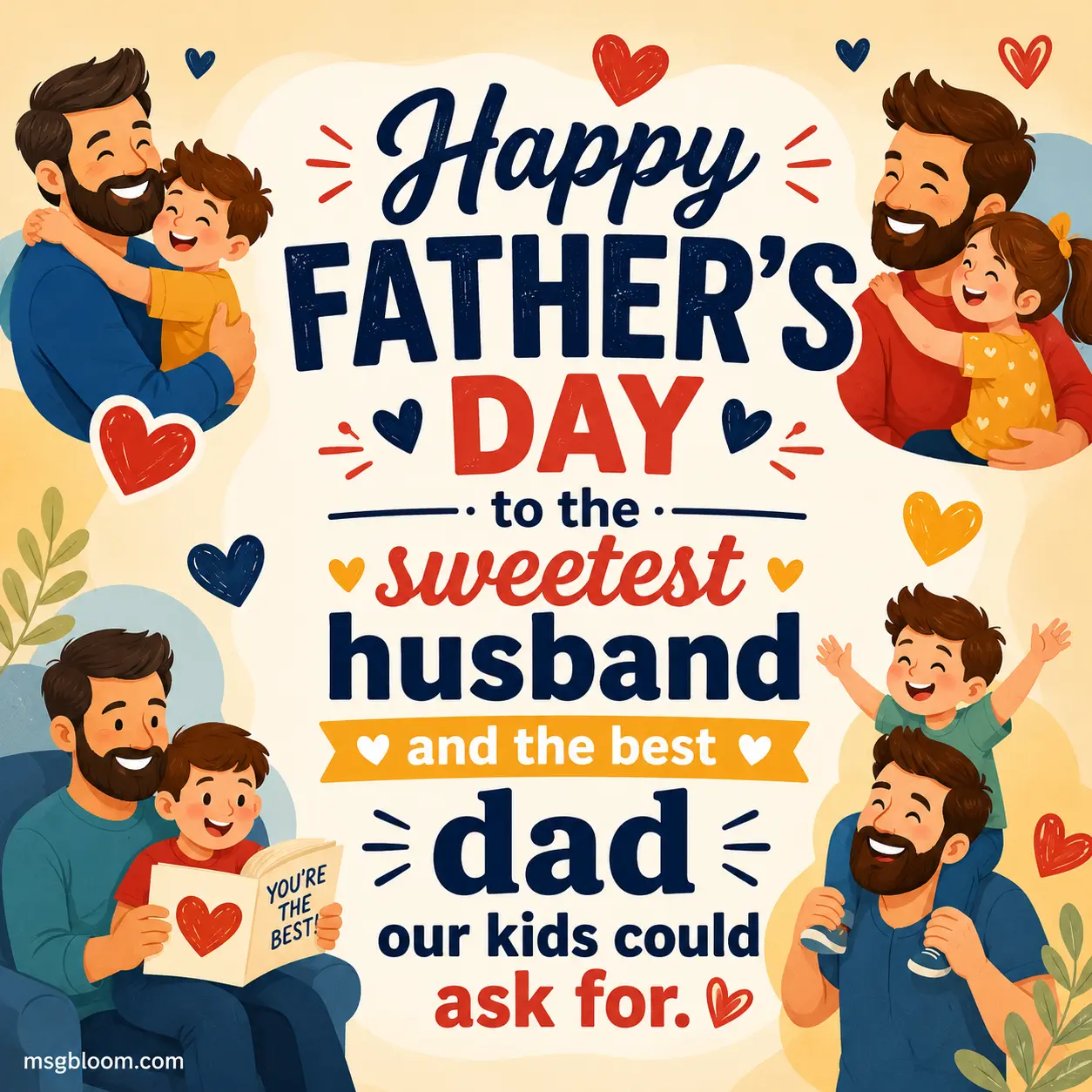 Happy Father's Day to the sweetest husband and the best dad our kids could ask for