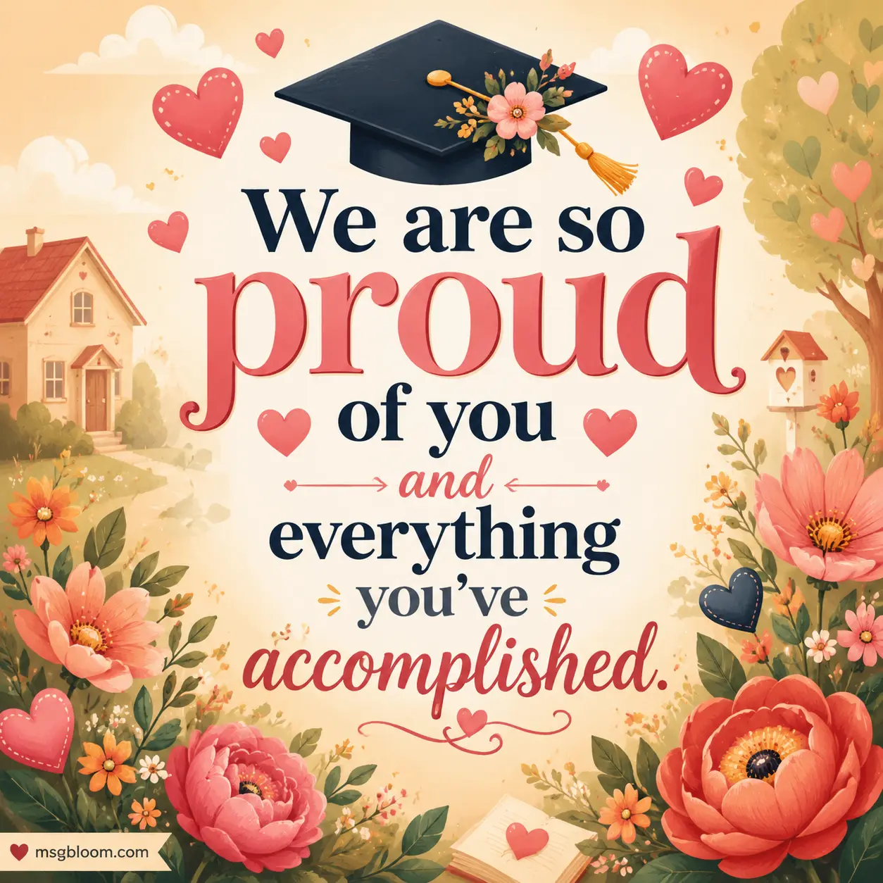 We are so proud of you and everything you've accomplished.