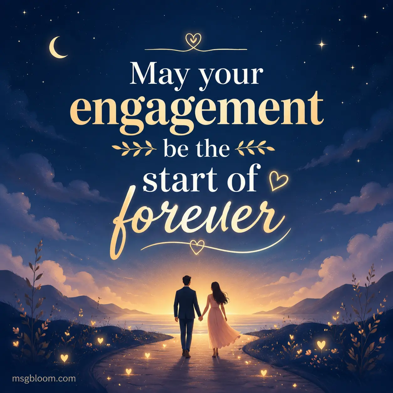 Engagement start of forever illustration