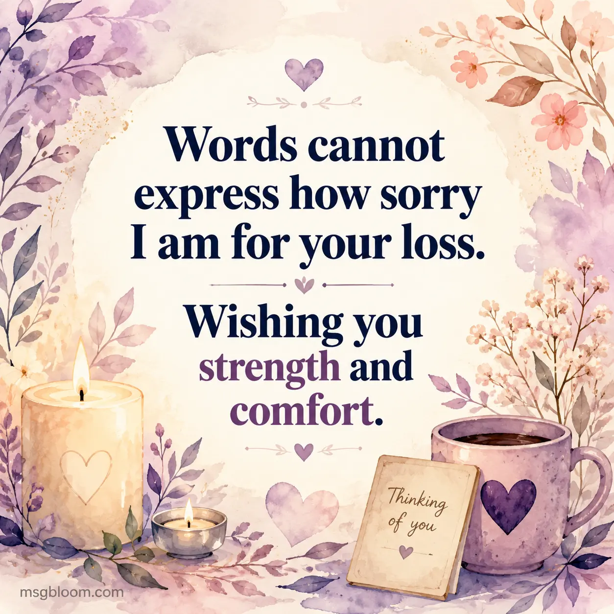 Heart touching condolence message with compassion and comfort